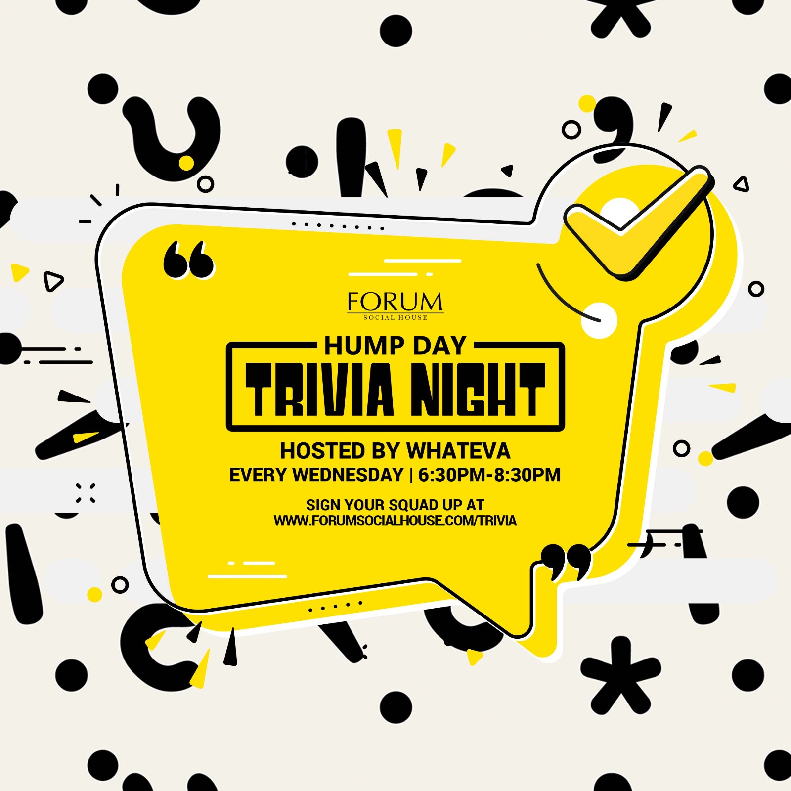 Hump Day Trivia flyer